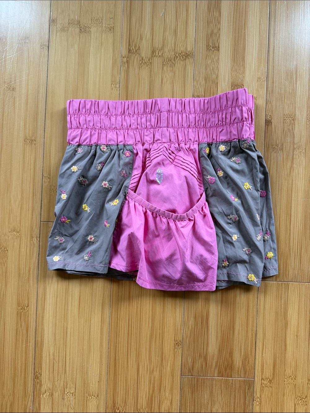 Free People Movement Get Your Flirt On Embroidered Shorts